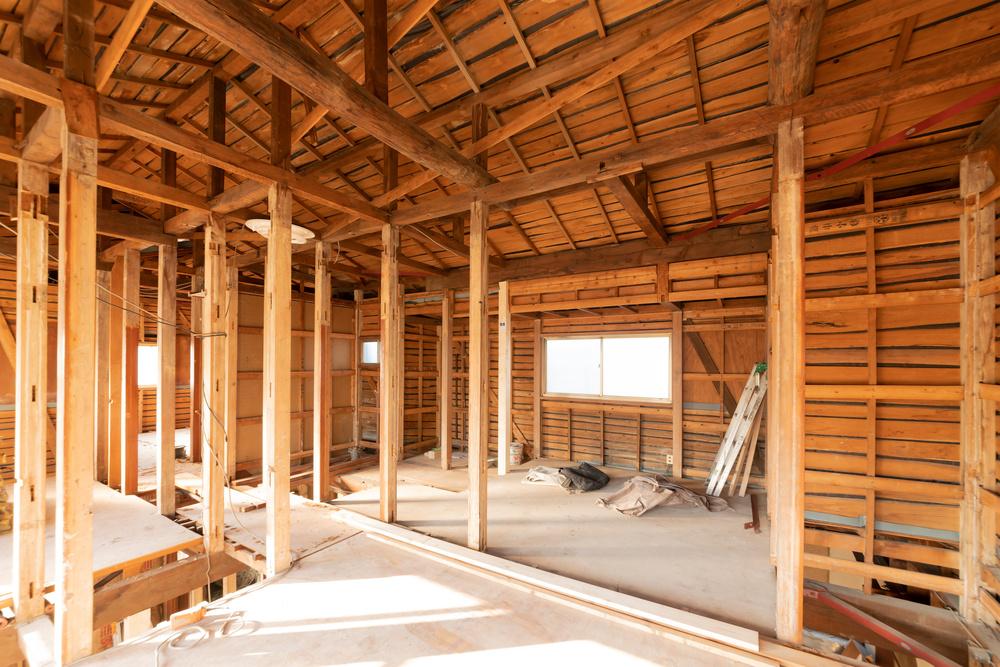 戸建て住宅をスケルトン状態にした例