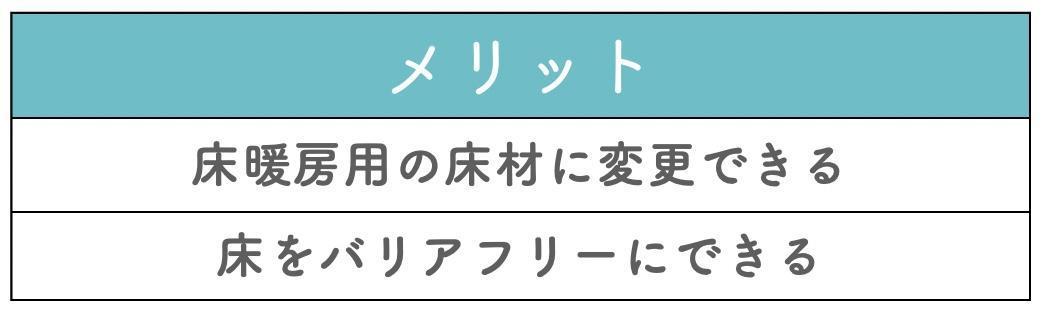 張り替え|床を剥がして貼り付ける方法のメリット